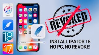 Install IPA Files on iPhone iOS 18 WITHOUT PC amp NO Revokes  Feather Signer iOS Latest Update [upl. by Hairabez567]