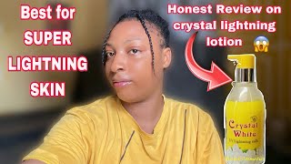 CRYSTAL WHITE LIGHTENING BODY LOTION REVIEW  LIGHTENS SKIN WITHOUT STRETCH MARKS 😱 [upl. by Terza]