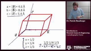 Crystallographic Points Texas AampM Intro to Materials [upl. by Ellimak642]