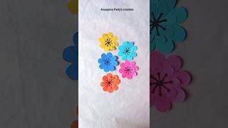 Easy Paper Flowers 😱 shortsfeed anupamapattyscreation diy ytshorts viralshort art shortvideo [upl. by Yzmar822]