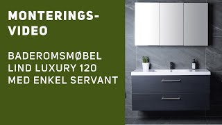 Monteringsveiledning  Lind Luxury 120 menkel servant baderomsmøbel [upl. by Amata490]