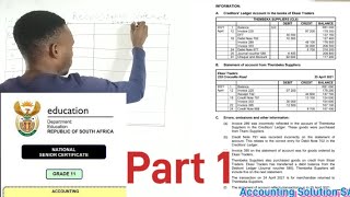 Grade 11 Accounting Paper 1  Creditors Reconciliation Statement Part 1 [upl. by Asilanna]