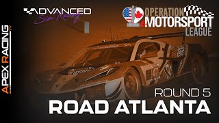 Operation eMotorsport iRacing League  Round 5 at Road Atlanta [upl. by Animsay]