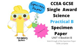 CCEA GCSE Single Award Science Unit 4 Booklet B Specimen Paper FOUNDATION TIER [upl. by Dajma566]