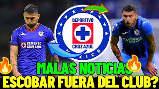 🔥🔥A ULTIMA HORRA Terrible Noticia Para Cruz AZUL¡ Juan Escobar DEJA DE Ser Jugador De La maquina [upl. by Natrav656]