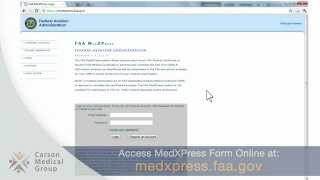 How to Fill Out FAA MedXPress Form Online  Carson Medical Group [upl. by Meakem]