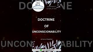 Doctrine of Unconscionability  Contract Law legalshorts [upl. by Munsey]