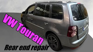 VW Touran 2006 Rear end repair Ремонт задней части [upl. by Asirac]