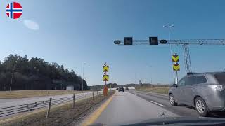 NORWAYSWEDEN Border Crossing at Svinesund New bridge [upl. by Assirehs73]