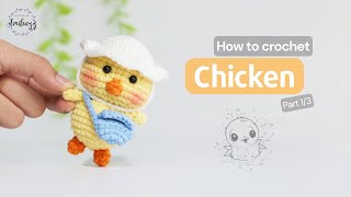 517  Chicken Amigurumi 13  Crochet Animal  Amigurumi Beginners Tutorial  Amibuzz [upl. by Anillehs47]