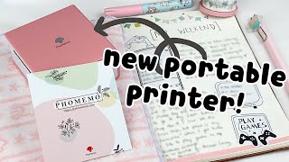 NEW PORTABLE PRINTER  Phomemo Review and Journal With Me ♡ [upl. by Acireed]