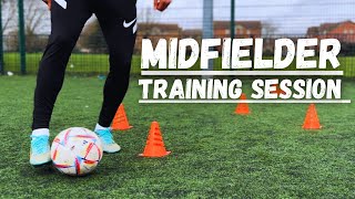 FULL INDIVIDUAL MIDFIELDER TRAINING SESSION  Technical Drills For Midfielders [upl. by Niccolo200]