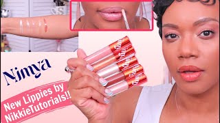 LIP SWATCHES Spill The Juice Lip Glosses from Nimya Beauty by NikkieTutorials [upl. by Ahsi639]