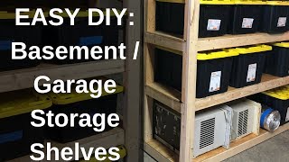 DIY How to Build Strong Storage Shelves for Basement or Garage [upl. by Carolyne]