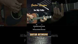 In My Life  The Beatles  EASY Guitar Lessons for Beginners  Chord amp Strumming Pattern [upl. by Kreitman]