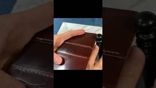 Cordovan Leather Crafting Mini Horsehide Wallets [upl. by Bosson]