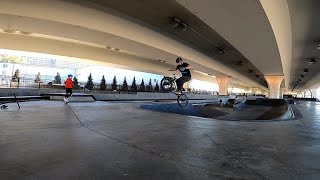 CityWalk Skatepark  Learning new BMX tricks [upl. by Anuayek]