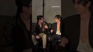 Mark Tuan talking with Kento Yamazaki  Saint Laurent Paris Fashion Week ysl 2024 marktuan got7 [upl. by Solis]