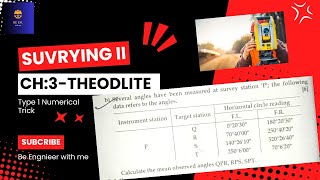 Surveying II Diploma in Civil Engineering 4 Semester  Chapter 3 Theodolite Numerical Type 1 [upl. by Hsekar]