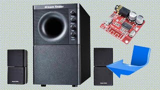 Old Speaker Convert to Home Theatre using Bluetooth Kit  Add Bluetooth to Your Home Stereo System [upl. by Teillo594]