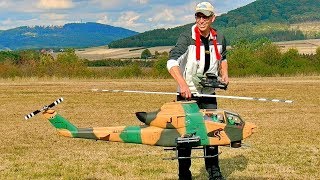 STUNNING GIGANTIC RC AH1 COBRA SCALE MODEL ELECTRIC HELICOPTER WITH ORIGINAL SOUND FLIGHT DEMO [upl. by Jeraldine]