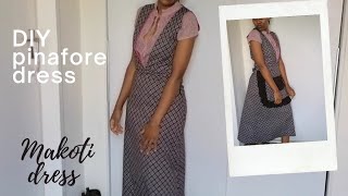 DIY pinafore dress with apron  makoti dress  Xhosa makoti [upl. by Yazbak]