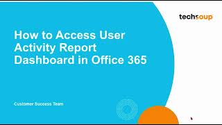 How to Access User Activity Report in Microsoft 365 [upl. by Nabatse]