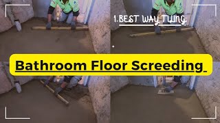 How to Screed Bedding A Bathroom Floor  Floor Screeding  Bathroom Floor Screeding  Cement Floor [upl. by Cullen]