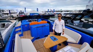 This Blue Frauscher Stole the Show Miami Boat Show 2022 [upl. by Brawley319]