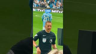 Var decision Haaland fouled🥶 manchestercity premierleague ethiadstadium mrbeast urcristiano [upl. by Ramsden]