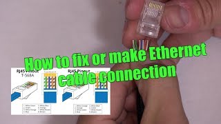 How to Wire ETHERNET network CAT5e CAT6 Cable RJ45 wiring guide [upl. by Cairns]