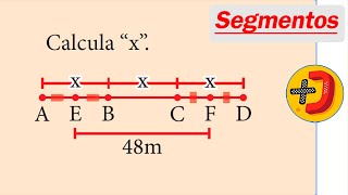 Calcula “x” ejercicios de SEGMENTOS geometría paso a paso [upl. by Alegnad962]