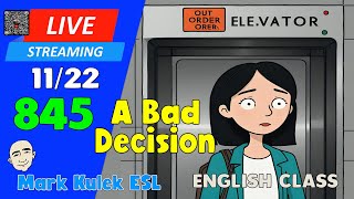 Adjective  Present Participle  Live Stream English Class 845 with Mark Kulek ESL [upl. by Eatnahs176]