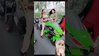 Police Ko Chakma Diya 😅 Police Zx10r Seized Kardi  Lamba Hai Madam  Crazy  Super Bike Zx10r z900 [upl. by Evreh]