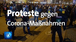 Unangemeldete Demos in Deutschland Proteste gegen CoronaMaßnahmen [upl. by Zeugirdor]