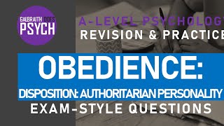 Authoritarian Personality  Obedience  Exam Questions amp Revision  ALevel  AQA Psychology [upl. by Esahc108]