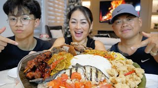 Filipino Platter 2023 Wrap Up Mukbang Family Feast  NE Lets Eat [upl. by Aisya]