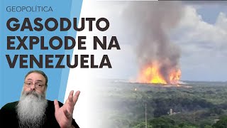 ENORME BLEVE destrói INSTALAÇÃO CHAVE na EXPLORAÇÃO de GÁS da VENEZUELA por CULPA do SOCIALISMO [upl. by Stonwin]