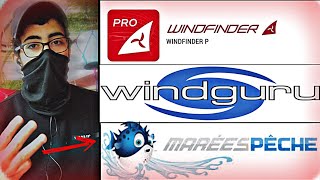 شرح 3 مواقع في واحد Windguru Windfinder Maréepêche [upl. by Arahahs272]