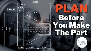 Programming a Part on a CNC Lathe using G Code Step 1 Planning [upl. by Thgiwed]