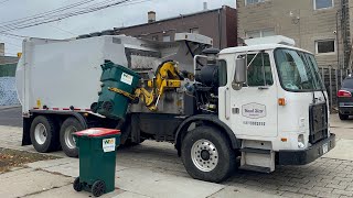 Haul Star Autocar Bridgeport Garbage Truck in Tight Alleys [upl. by Shrier]