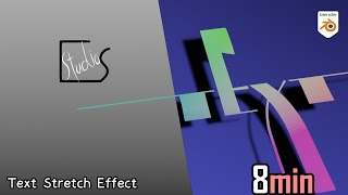 Text Effect with Blender Text Stretch Effect tutorial [upl. by Adyht]