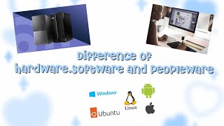 DIFFERENCE OF HARDWARESOFTWARE AND PEOPLEWARE  INTCOMP GROUP 5 IDINS [upl. by Eintihw]