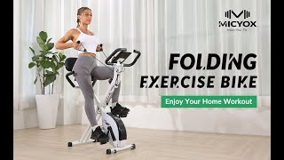 Best Folding Exercise Bikes for 2021  Magnetic Exercise Upright Bike  Indoor Cycling Bike [upl. by Noeled267]