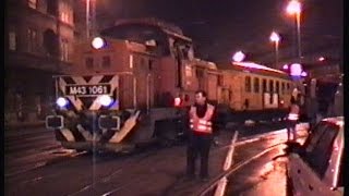 19960404 05 Teherszállítás a BKV villamoshálózaton Déli pu  GANZ között M431061 M44519 [upl. by Boardman]