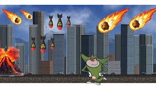 Oggy jack and bob destroy the city 🏙️ in City smash hacker level gameplay  Yahya Khan Gamer [upl. by Ula]