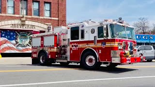 BRAND NEW 2023 FDNY ENGINE 321 RESPONDING FROM QUARTERS ON GERRITSEN AVENUE IN BROOKLYN NEW YORK [upl. by Roe]