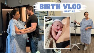 LABOR AND DELIVERY VLOG 2024  Unmedicated Induction for Baby 2 [upl. by Zetnwahs]