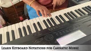 Online Music Class 41  Keyboard Notations for Carnatic Music  Introduction [upl. by Swen]