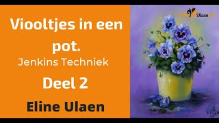 Viooltjes in een pot Deel 2 Jenkins Techniek door Eline Ulaen [upl. by Fellner550]